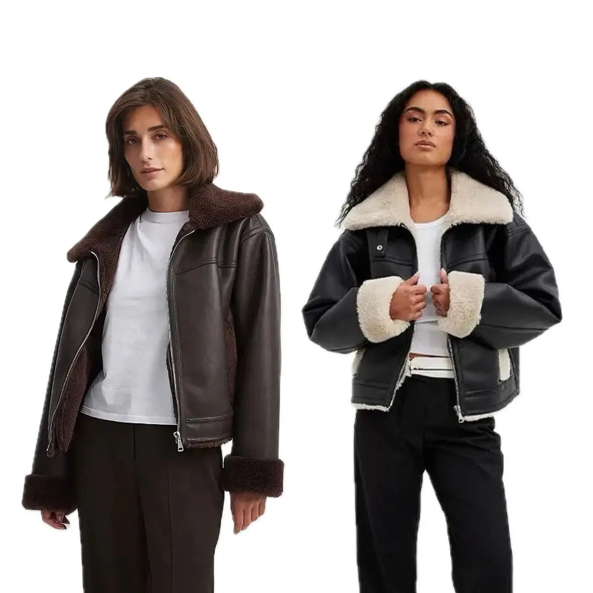 Shearling leather Aviator Jackets INVETITUM