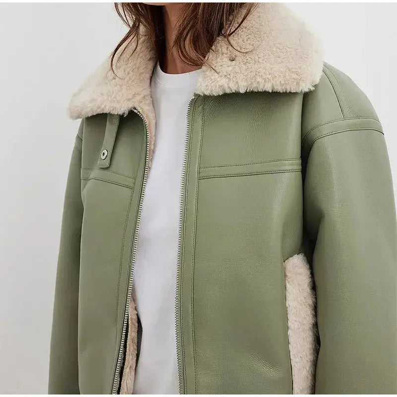 Shearling leather Aviator Jackets INVETITUM