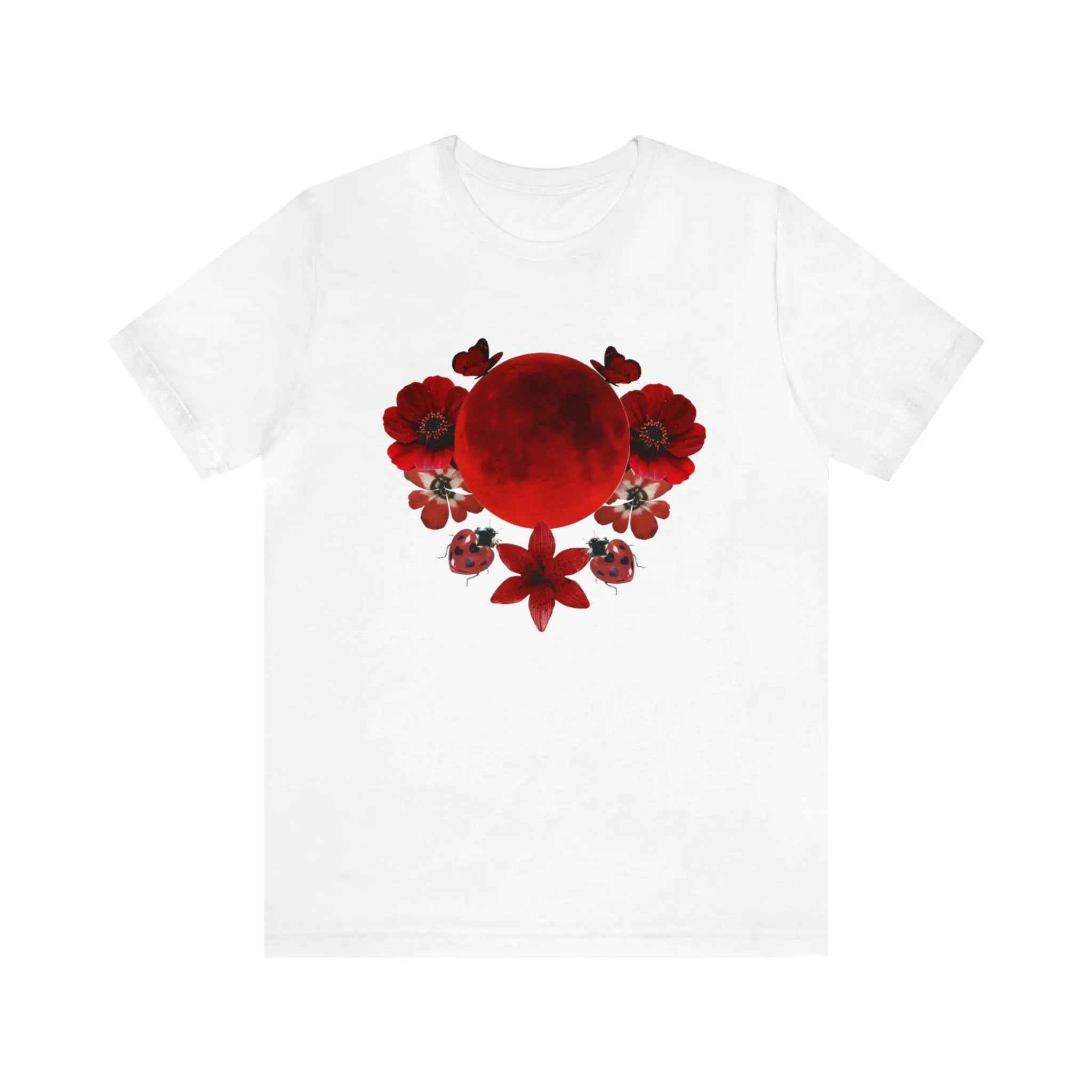 Red Moon fitted t-shirt Printify