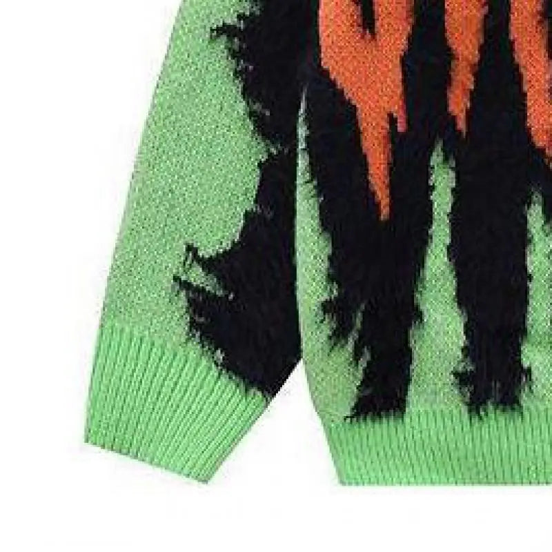 Plush Jacquard Crewneck Sweater INVETITUM
