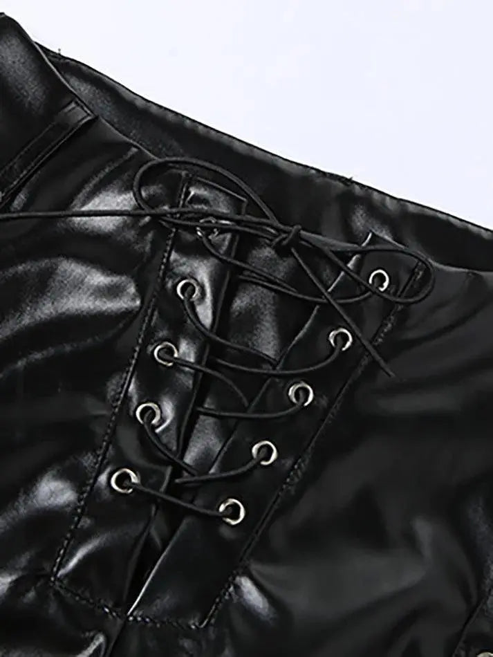 Laced Leather Pants INVETITUM